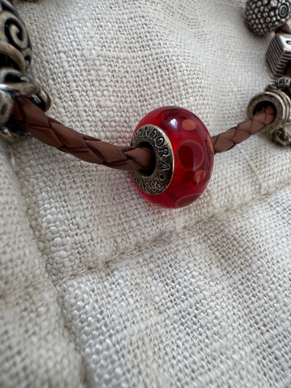 Pandora Red Murano Glass Charm